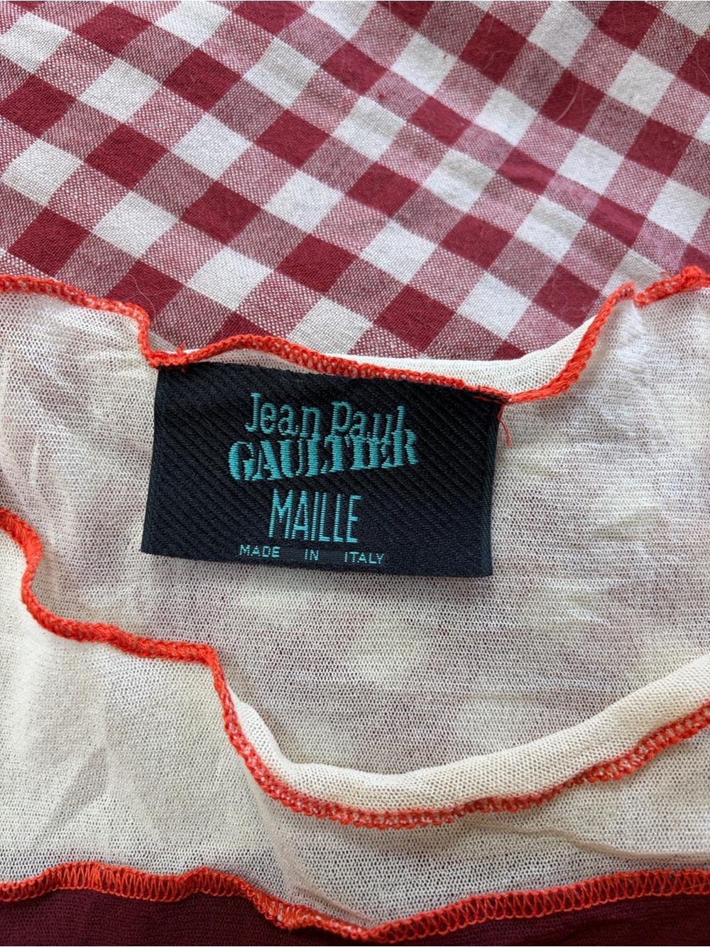 Jean Paul Gaultier Maillé Multicolor Decorative Panel Long Sleeve Top - Picture 3 of 4
